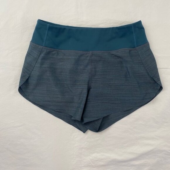 ATHLETA Run With It Textured 3.5in Teal Running Shorts XS - Picture 4 of 11